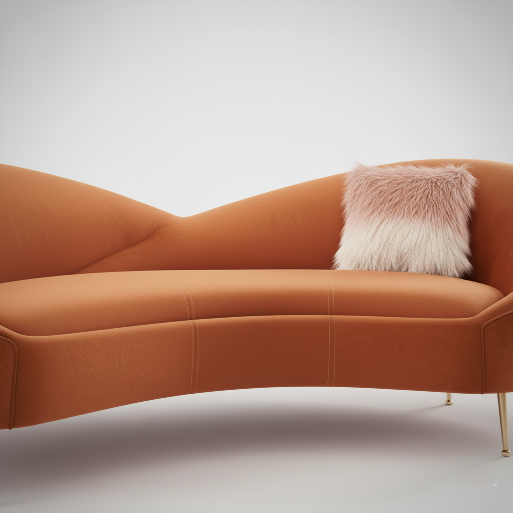 3 Seater Sofa, Elegant Curves, Rich Velvet, Golden Legs, A Plush, Inviting Statement Piece For Modern Luxury