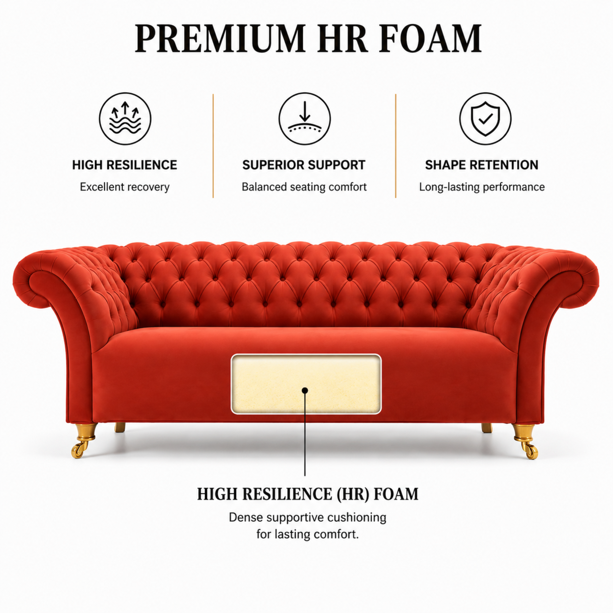 3 Spacious Seater chesterfield sofa Premium Quality Sofa and Suede fabric Durable & Comfortable Padded Perfect for living Room-Pink