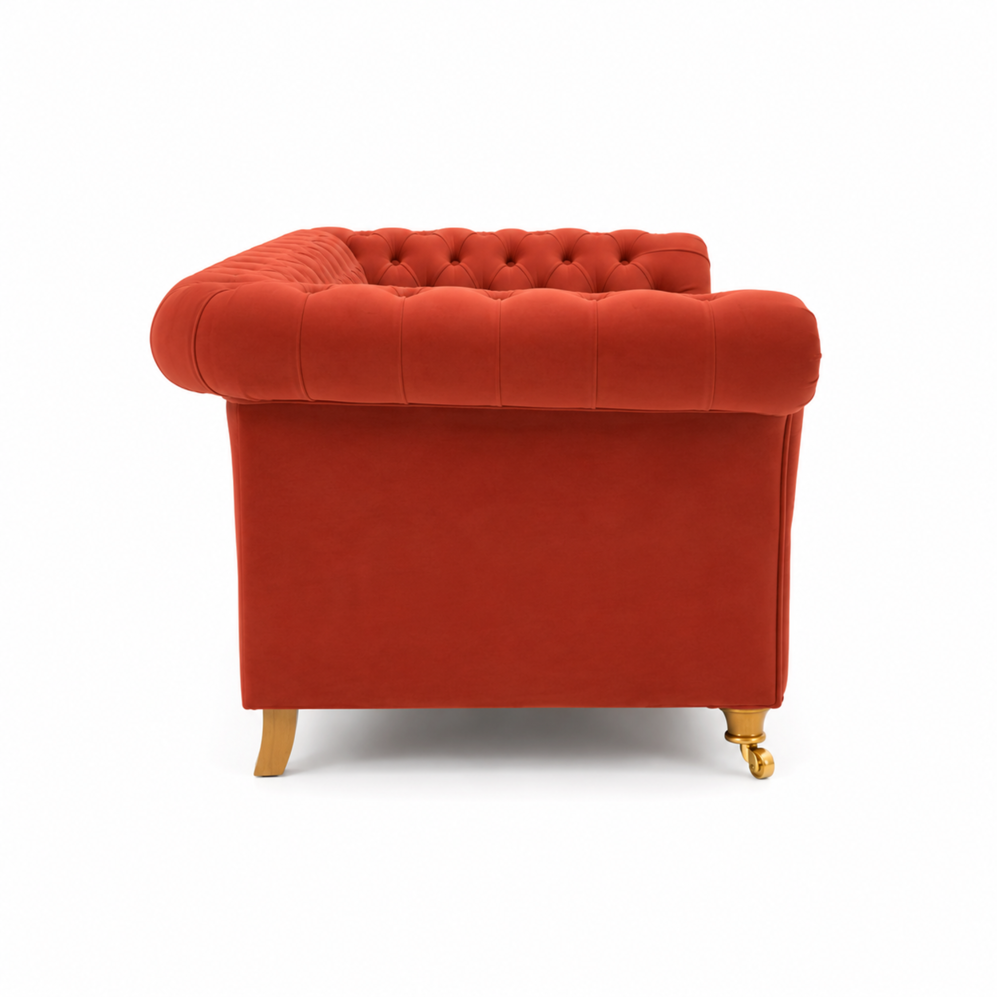 3 Spacious Seater chesterfield sofa Premium Quality Sofa and Suede fabric Durable & Comfortable Padded Perfect for living Room-Pink