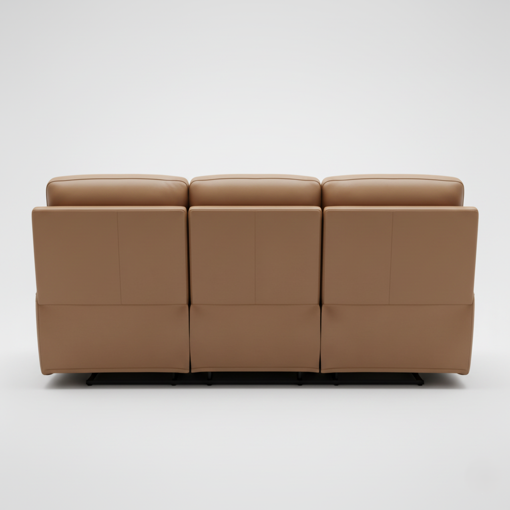 2 Seater & Reclining Sofa For Home Furniture, Upholstery Pu Leatherette Modern And Durable Design For Living Room -Brown