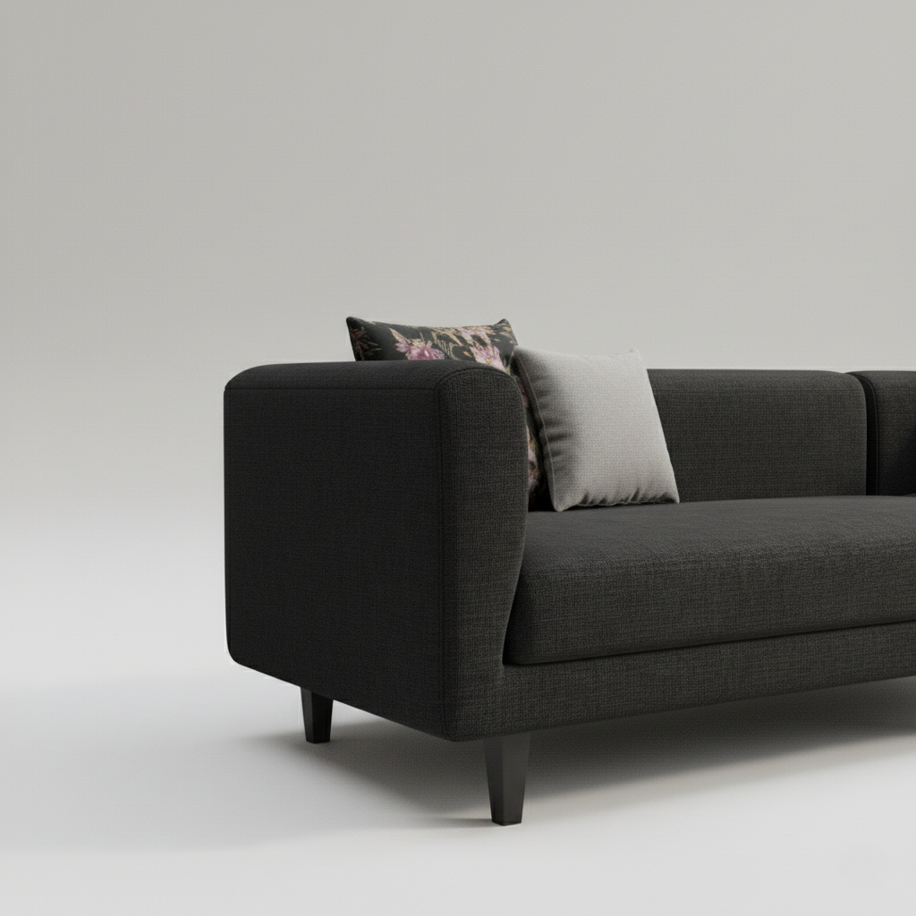 L Shape Sectional Sofa For Home and furniture & Upholstery Fabric Modern and Durable Design for Living Room-Grey