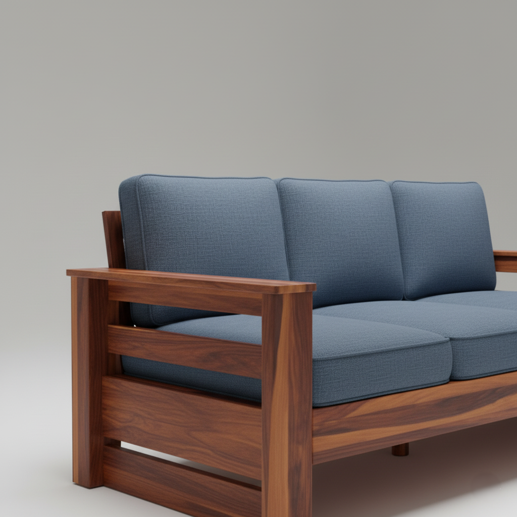 3 Seater Sofa For Home and furniture Upholstery Fabric, Modern and Durable Design for Living Room- Grey