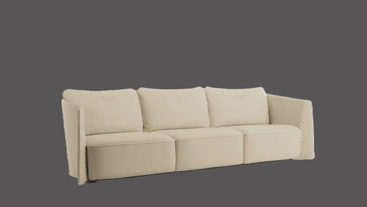 3 Seater Sofa For Home and Furniture Leatherette Upholstery Modern and Durable Design for Living Room-White