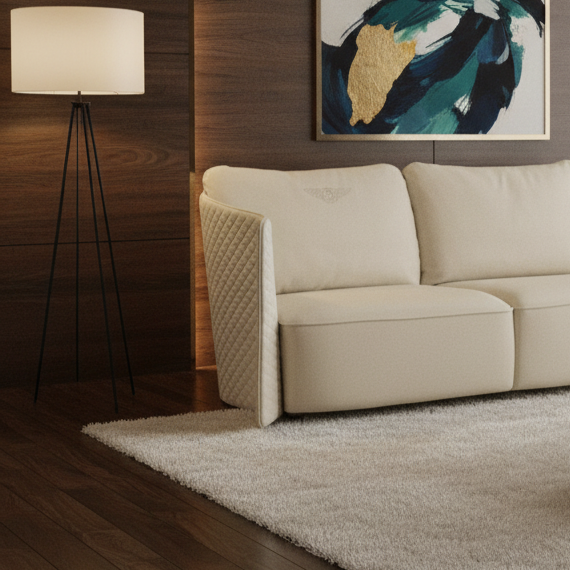 3 Seater Sofa For Home and Furniture Leatherette Upholstery Modern and Durable Design for Living Room-White