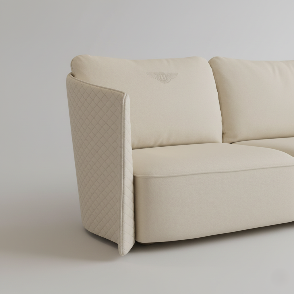 বাসা এবং আসবাবের জন্য ৩ সিটের সোফা লেদারেট আপহোলস্ট্রী লিভিং রুমের জন্য আধুনিক এবং টেকসই ডিজাইন-সাদা