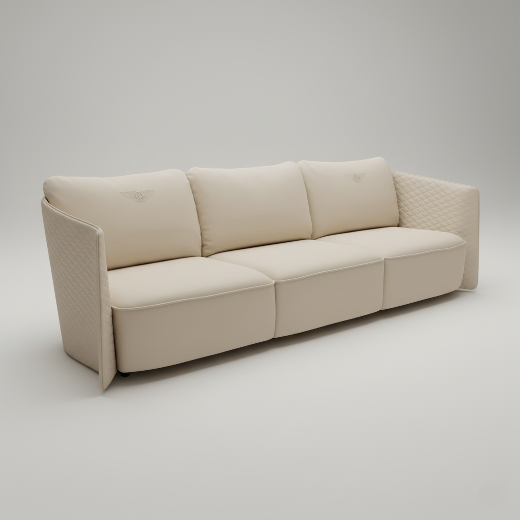 বাসা এবং আসবাবের জন্য ৩ সিটের সোফা লেদারেট আপহোলস্ট্রী লিভিং রুমের জন্য আধুনিক এবং টেকসই ডিজাইন-সাদা