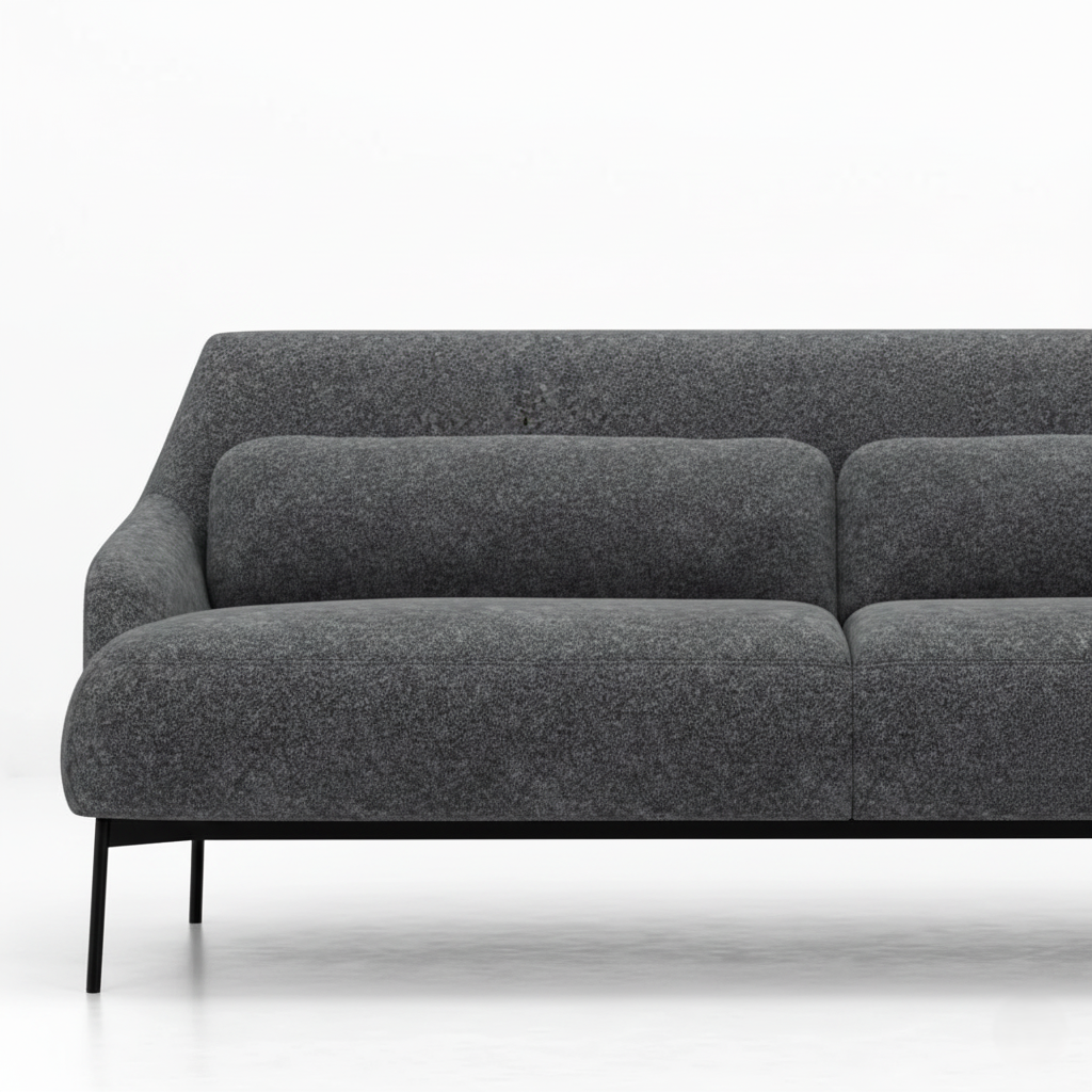 3 Seater & Sofa For Home Furniture, Upholstery Fabric Premium and Durable Design For Living Room and Office- Dark Grey