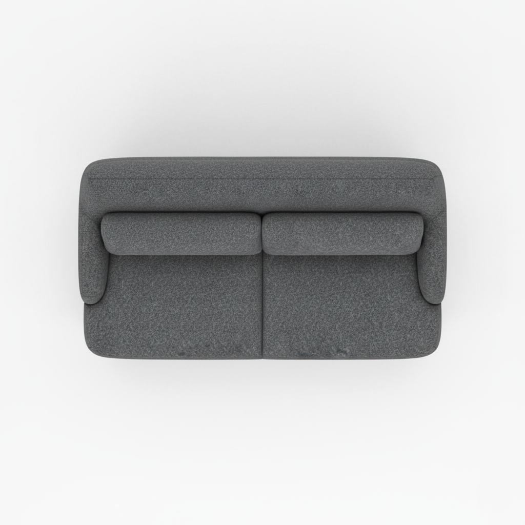 3 Seater & Sofa For Home Furniture, Upholstery Fabric Premium and Durable Design For Living Room and Office- Dark Grey