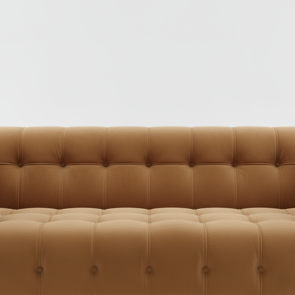 3 सीटर सोफा अपहोल्स्ट्री वेलवेट आरामदायक सीटिंग लिविंग रूम के लिए आधुनिक और टिकाऊ डिज़ाइन - भूरा