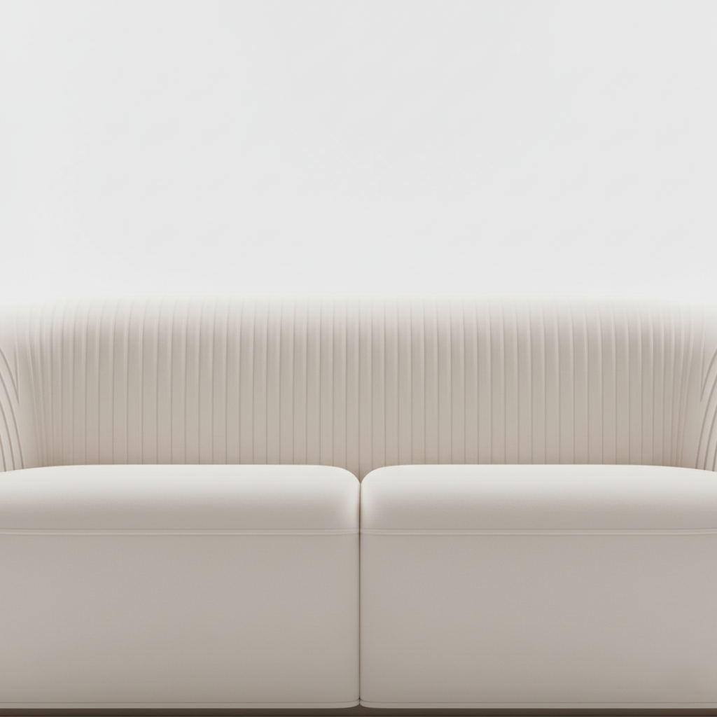 3 Seater Wooden Sofa For Home Furniture Premium Upholstery Modern and Durable Design for Living Room and Office - Off White