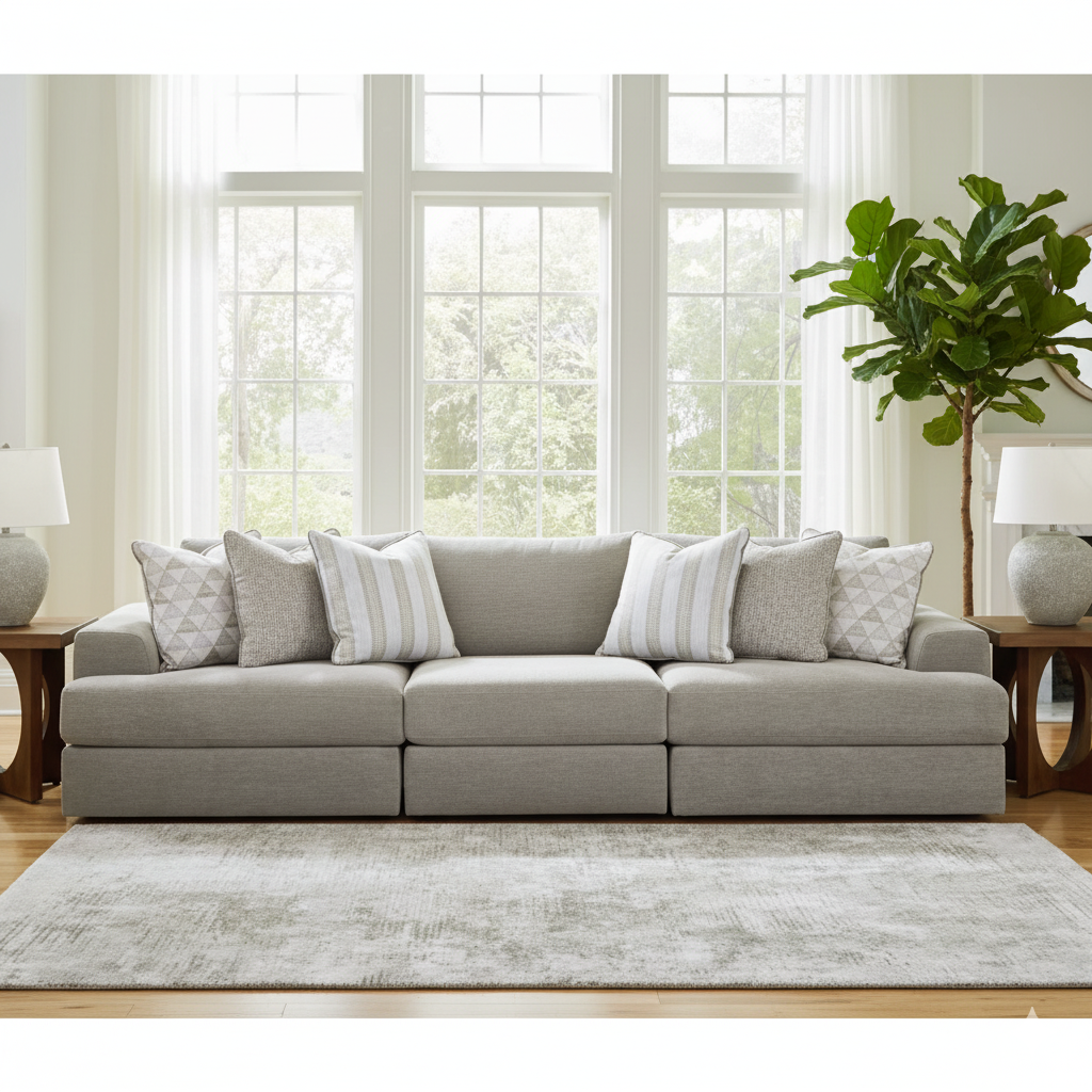 3 Seate sofa For Home Furniture, Upholstery Fabric Luxury & And Durable Design For Living Room