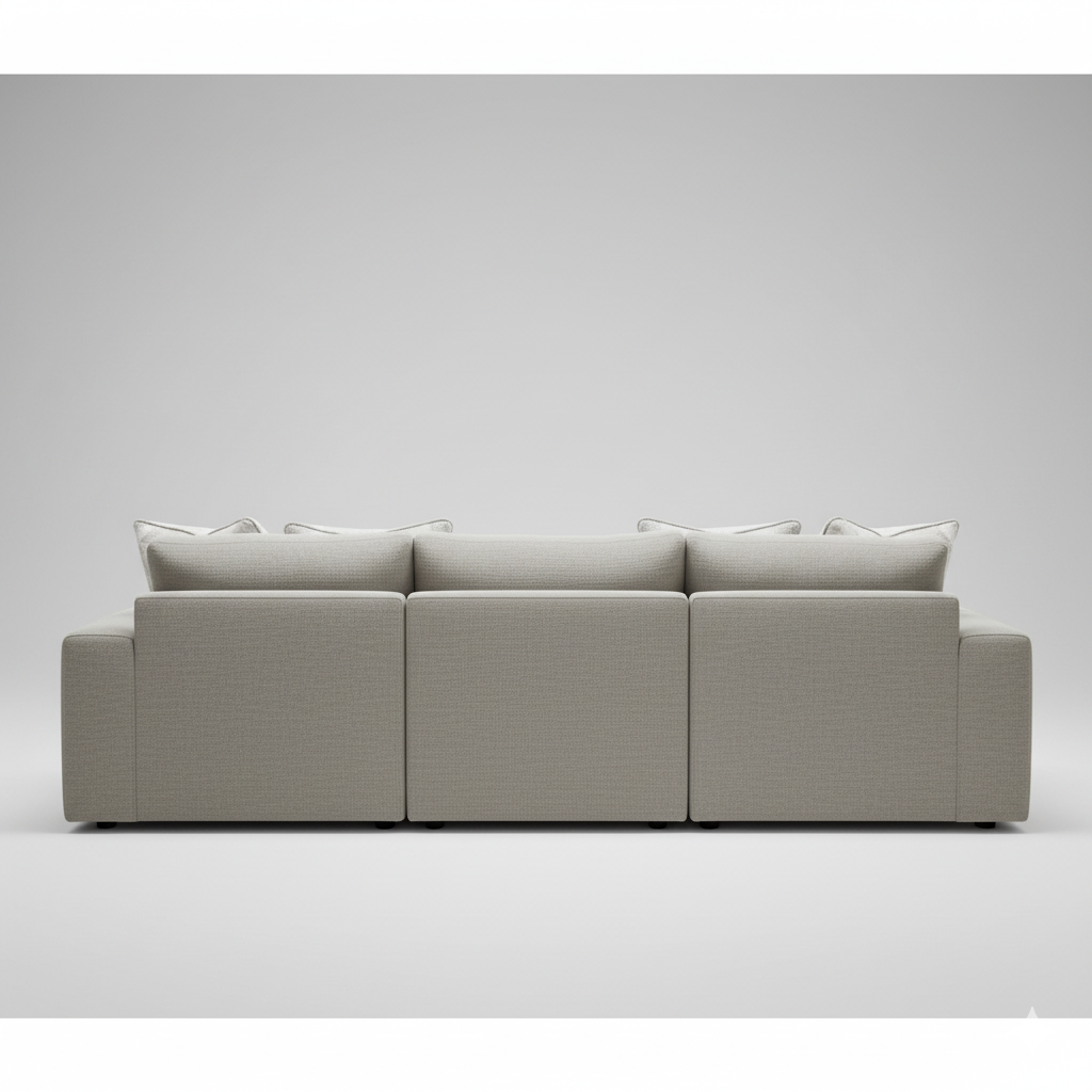 ঘরের আসবাবপত্রের জন্য ৩ সিটের সোফা, আসবাবপত্রের জন্য বিলাসবহুল কাপড় এবং বসার ঘরের জন্য টেকসই নকশা