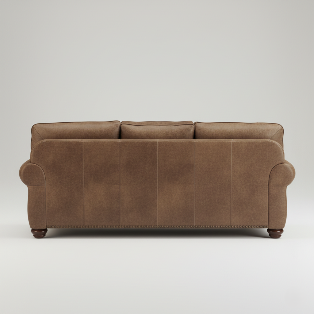 3 Seater & Sofa For Home Furniture, Upholstery Pu leatherette Premium and Durable Design For Living Room and Office- Dark Brown