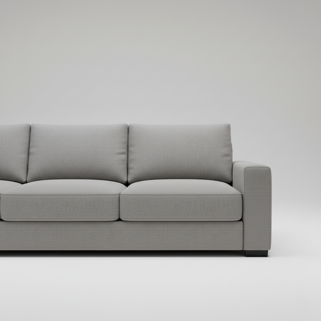 3 Seater & Sofa For Home Furniture, Upholstery Fabric Premium and Durable Design For Living Room and Office-Light Grey