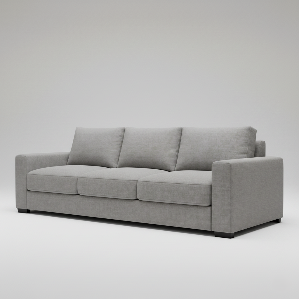 3 Seater & Sofa For Home Furniture, Upholstery Fabric Premium and Durable Design For Living Room and Office-Light Grey