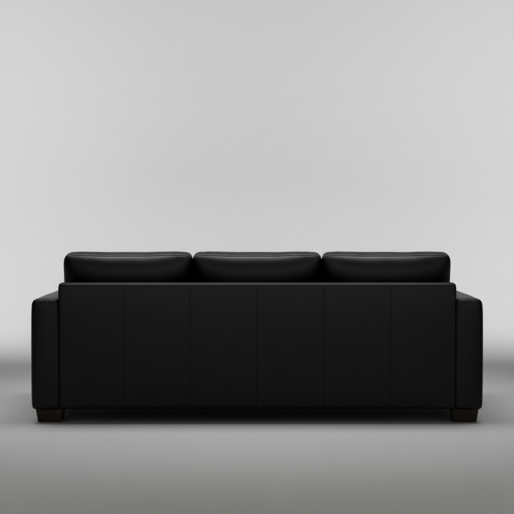 घर के फर्नीचर, असबाब के लिए 3 सीटर सोफा, लिविंग रूम और ऑफिस के लिए प्रीमियम और टिकाऊ डिज़ाइन - काला