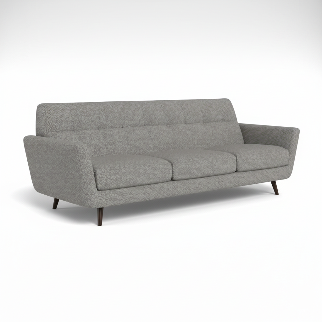 3 Seater Fabric Sofa For Home Furniture, Modern and Durable Design For Living Room and Office- Light Grey