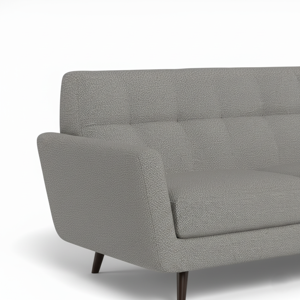 3 Seater Fabric Sofa For Home Furniture, Modern and Durable Design For Living Room and Office- Light Grey