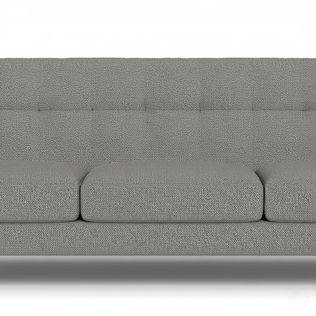 3 Seater Fabric Sofa For Home Furniture, Modern and Durable Design For Living Room and Office- Light Grey