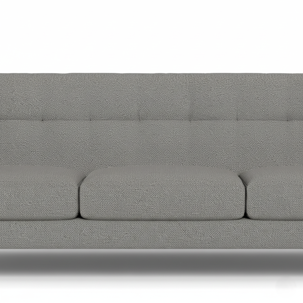3 Seater Fabric Sofa For Home Furniture, Modern and Durable Design For Living Room and Office- Light Grey