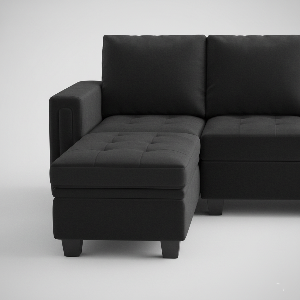 U Shape Sofa For Home Furniture, Upholstery Fabric Modern And Durable Design For Living Room