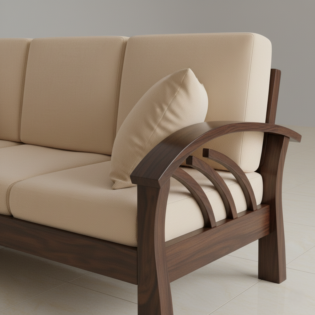 3 Seater Sofa For Home Furniture, High Quality Fabric, Durable Wood, and Modern Comfortable