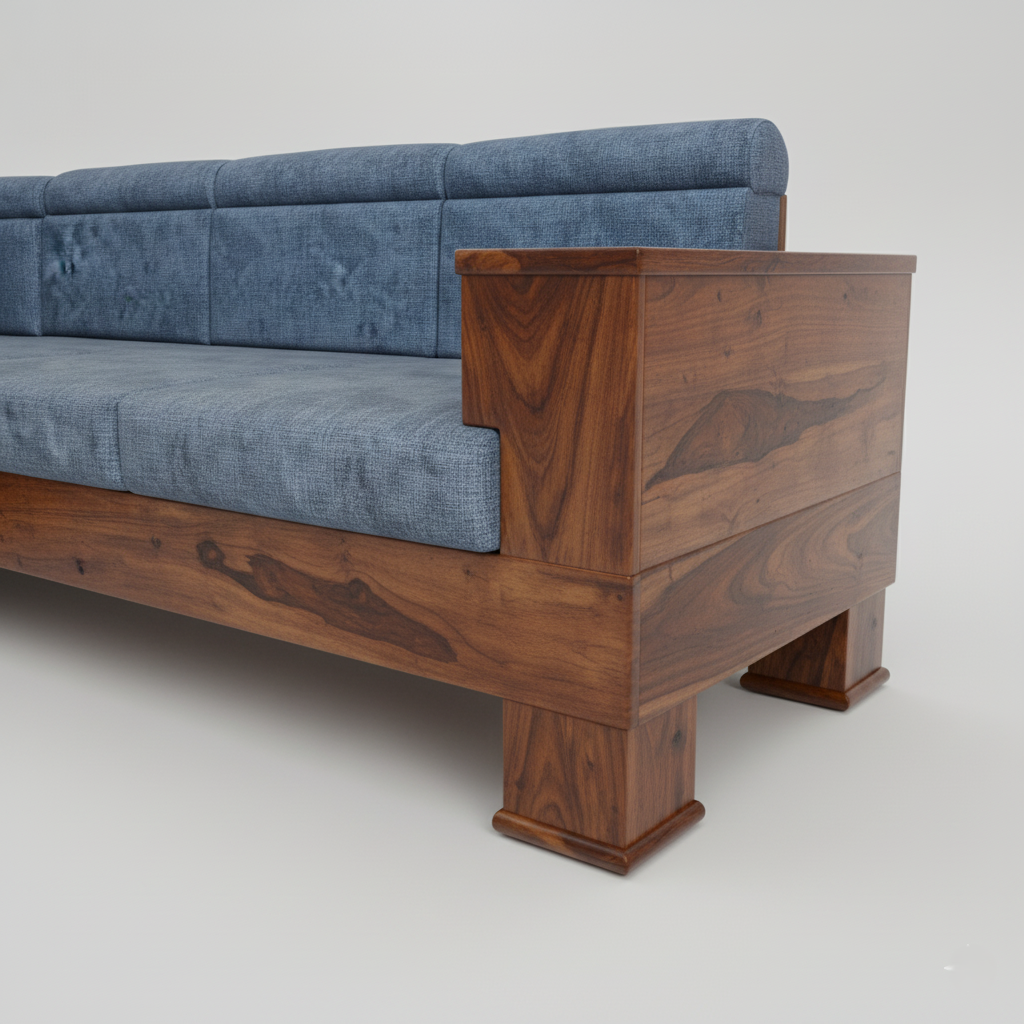 L-Seater Sofa For House Furniture High Durable Wood and Comfortable for Living Hall Room