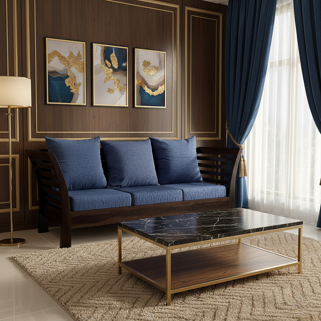 घर के लिए 3 सीटर सोफा, फर्नीचर, असबाब, साबर, सर्वोत्तम गुणवत्ता वाला कपड़ा और सर्वोत्तम गुणवत्ता वाली लकड़ी, लिविंग हॉल रूम के लिए आधुनिक और आरामदायक