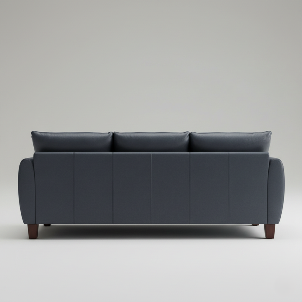 3 Seater Sofa For Home Furniture with Pu leatherette Upholstery Modern and Durable Design for Living Room and Office-Grey