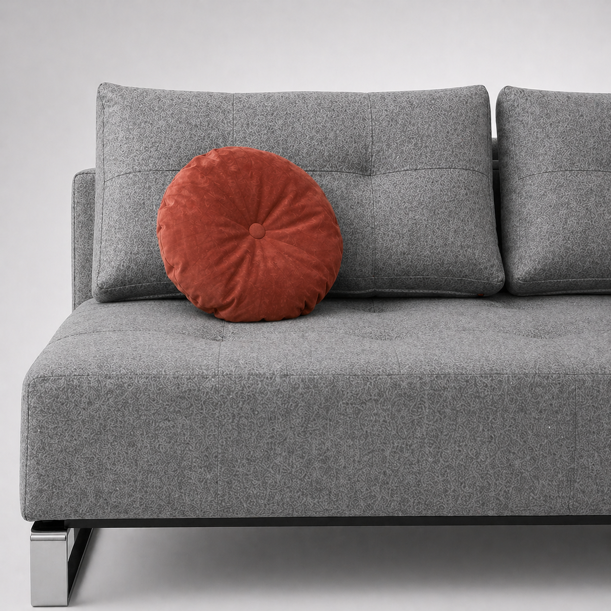 Modern Fabric Sofa Cum Bed with Metal Frame, Sofa Bed Convertible, Space Saving Scandinavian Design Comfortable Seating and Sleeping
