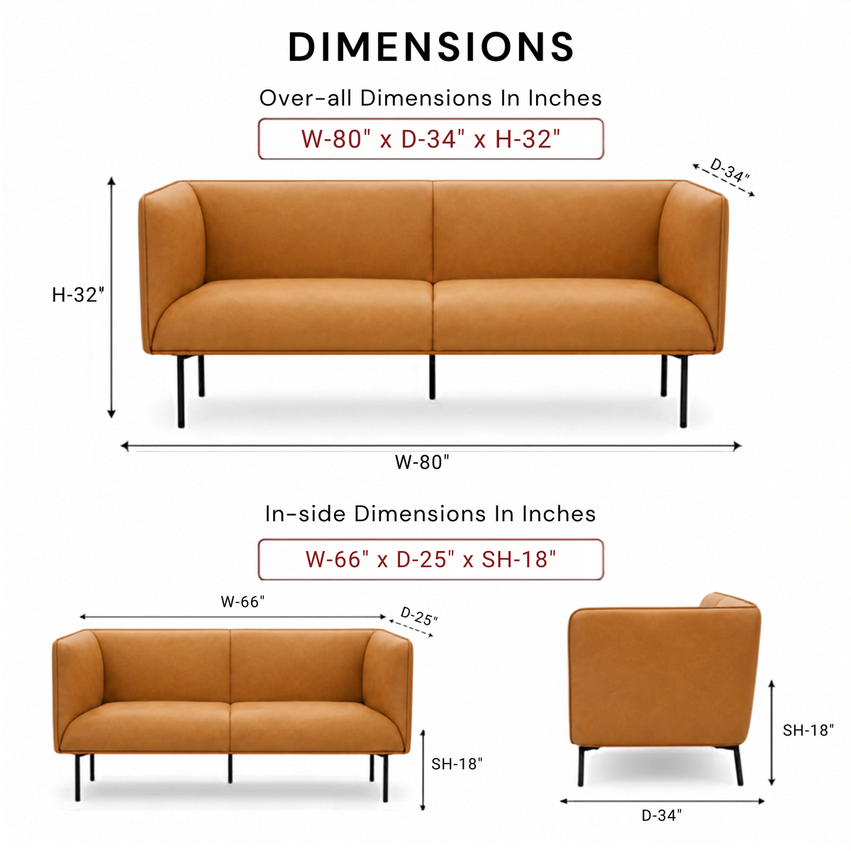 3-Seater Sofa For Home Furniture Modern Design Upholstery Pu Leatherette and Comfortable Seating for Living Room