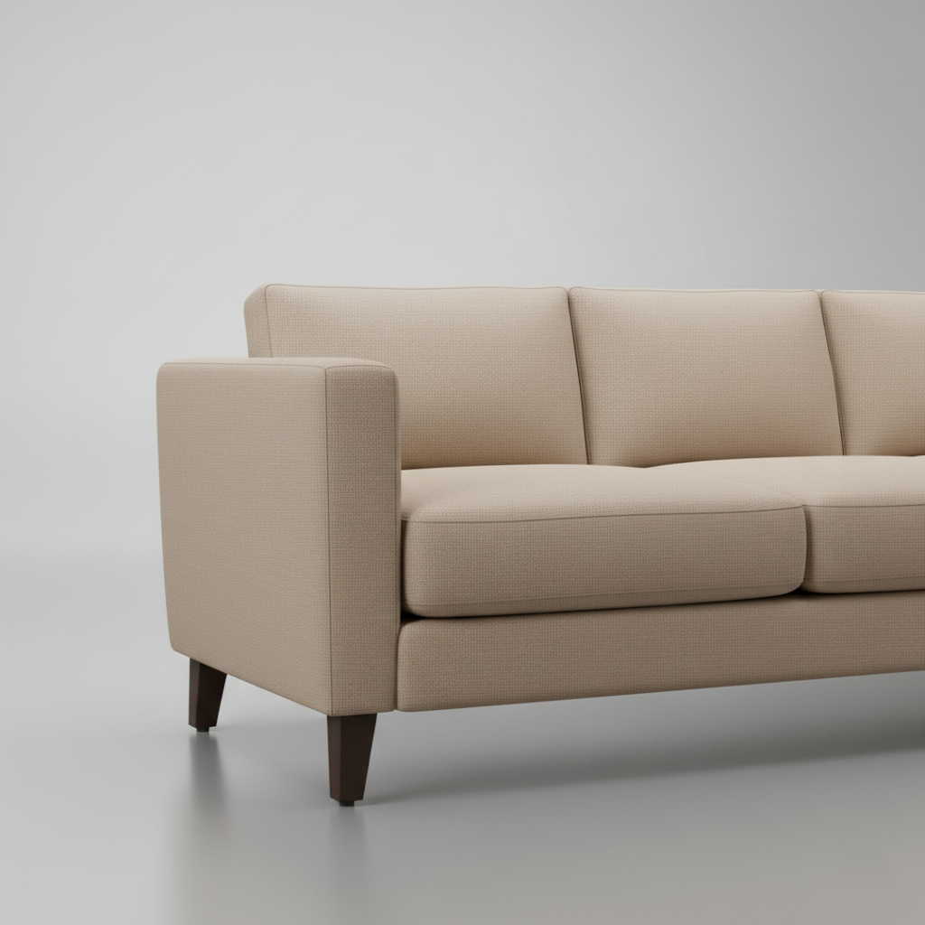 3 Seater Sofa For Home Furniture Premium Comfortable Sofa Durable Design For Living Room-Light Brown