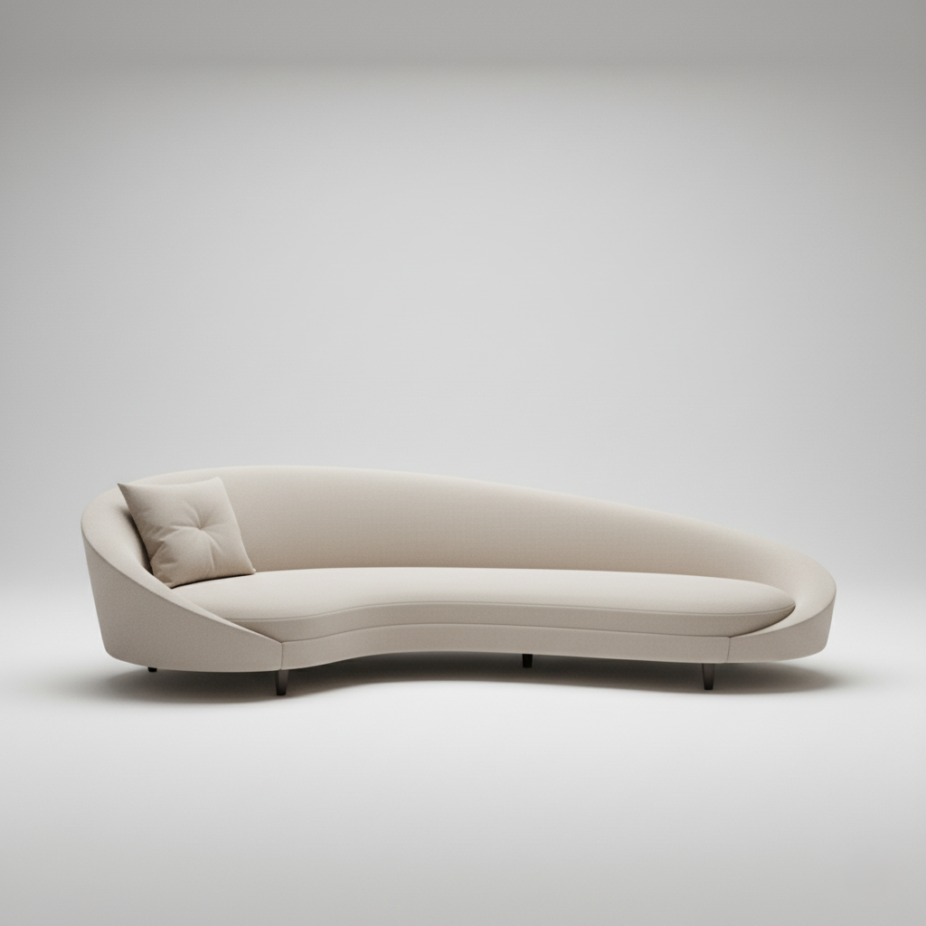 3 Seater Sofa For Home Furniture Upholstery Velvet Premium Comfortable & Sofa Durable Design For Living Room - Cream