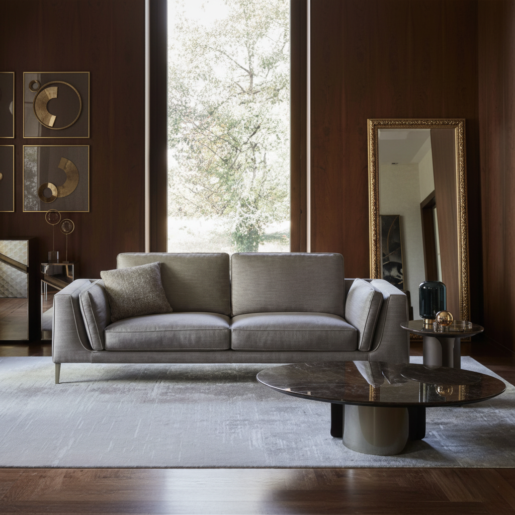 Premium 2-Seater Sofa for Home Premium Upholstery, Elegant Fabric & Durable Wooden Frame