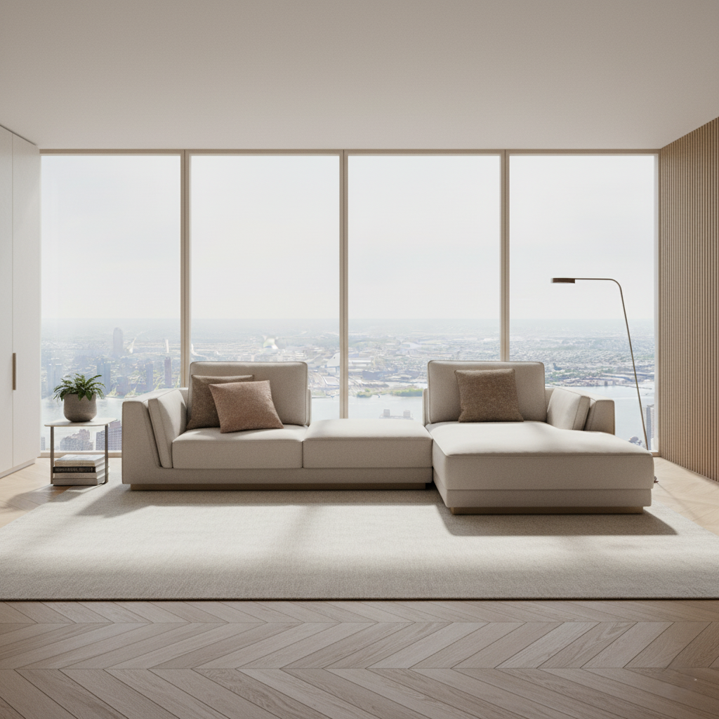 L-Seater Sofa For House Furniture Upholstery Velvet Best Quality Fabric and Modern Fabric Sofa for Living Room Home Furniture