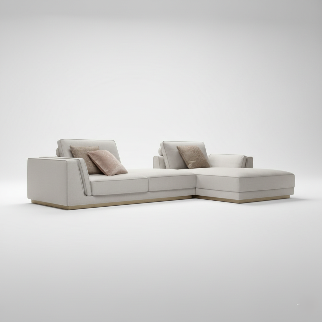 L-Seater Sofa For House Furniture Upholstery Velvet Best Quality Fabric and Modern Fabric Sofa for Living Room Home Furniture