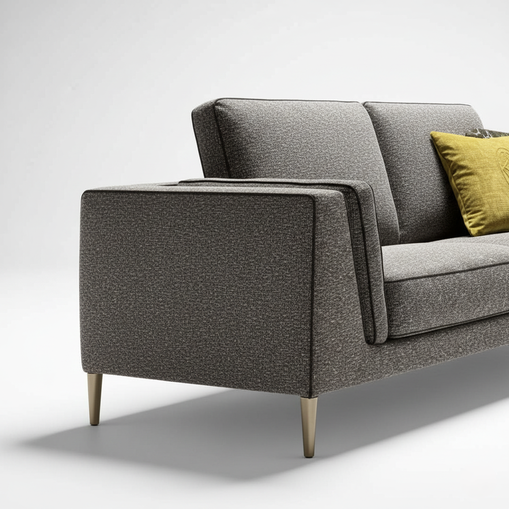 বাড়ির জন্য ৩-সিটের সোফা ইতালীয় আসবাবপত্রের আসবাবপত্র, সোয়েড ফ্যাব্রিক এবং সেরা মানের ফ্যাব্রিক এবং এ-ক্লাস মানের কাঠ এবং প্রিমিয়াম