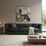 3-Seater Tufted Design Modern Sofa Upholstery Leatherette and Comfortable for the Living Room