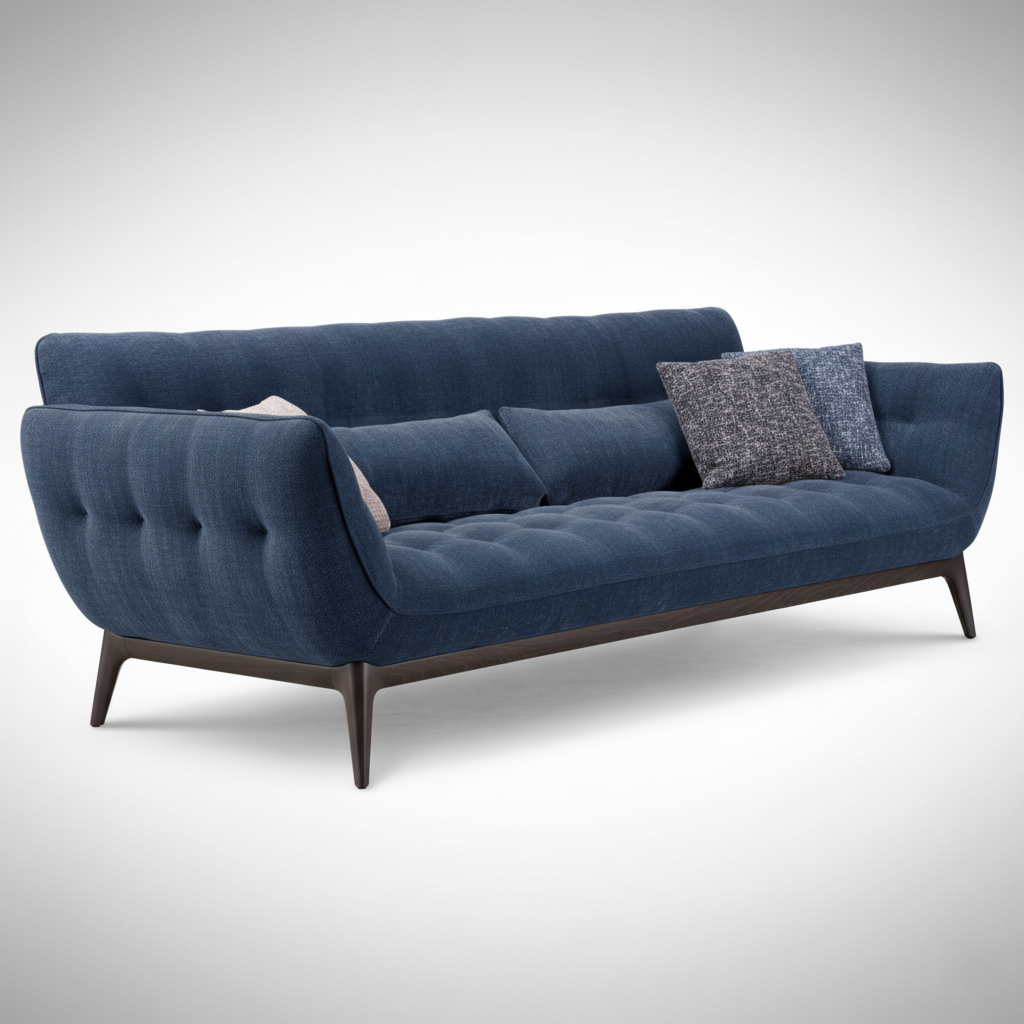 Luxury 3-Seater Premium Sofa for Living Room | Modern Design, Upholstery Fabric, A-Class Wood Construction