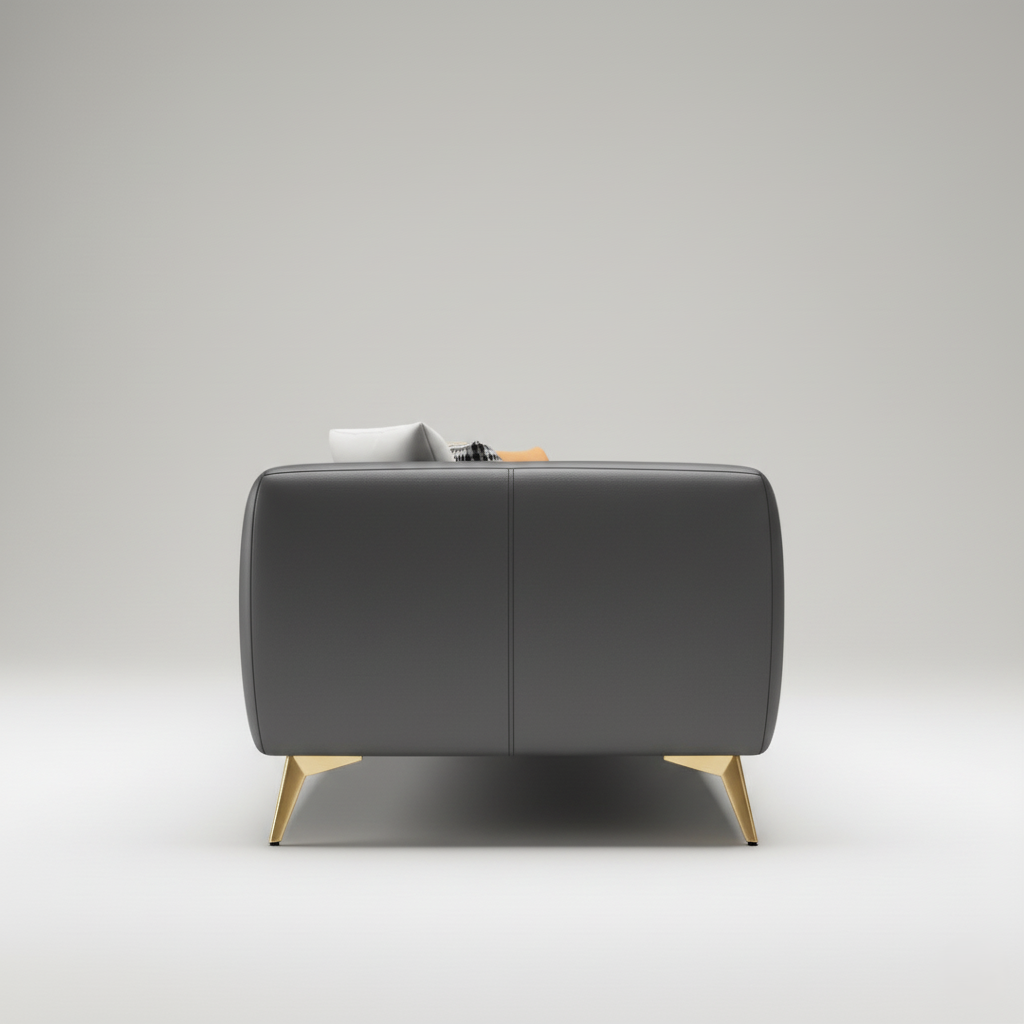 3-Seater Sofa for Living Room PU Leatherette Upholstery, and Sturdy Wood Frame for a Modern Look and Lasting Durability.