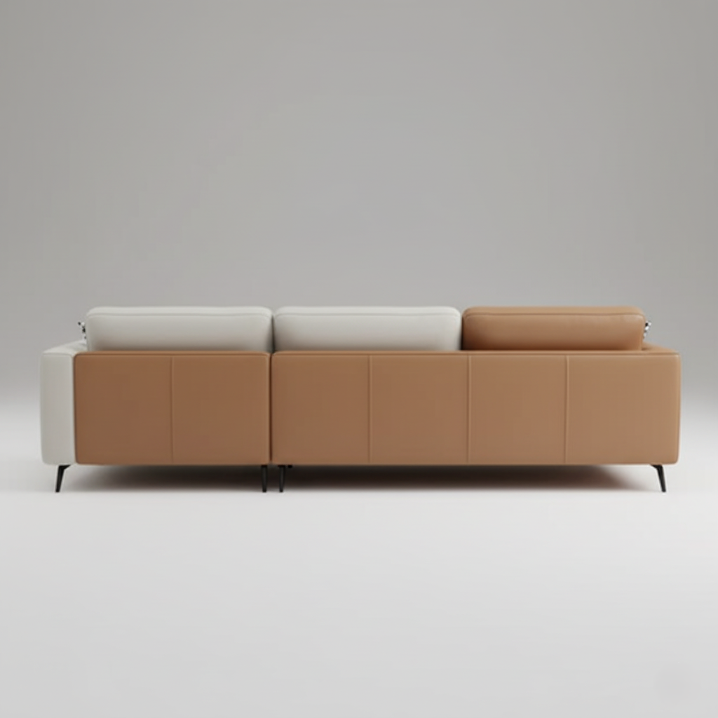 L-Seater Sofa for Living Room PU Leatherette Upholstery, Superior Fabric, and Sturdy Wood Frame for a Premium Look and Lasting Durability