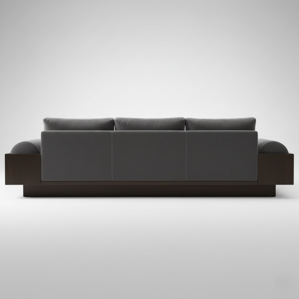 বিলাসবহুল এবং টেকসই বসার বিকল্পের জন্য শীর্ষ-গ্রেড কাঠের সাথে সূক্ষ্ম সোয়েড ফ্যাব্রিক দিয়ে সজ্জিত বাড়ির জন্য আধুনিক 3 আসনের সোফা