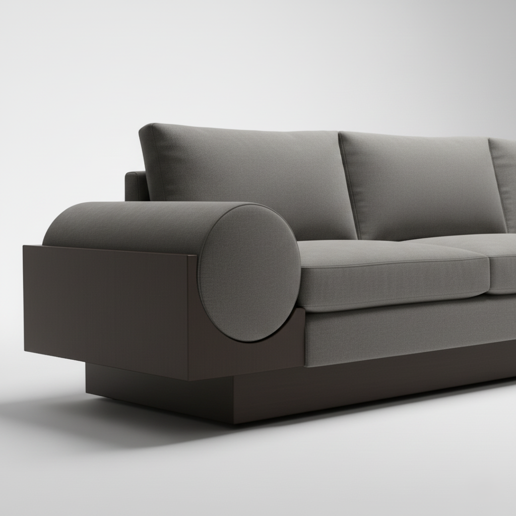 বিলাসবহুল এবং টেকসই বসার বিকল্পের জন্য শীর্ষ-গ্রেড কাঠের সাথে সূক্ষ্ম সোয়েড ফ্যাব্রিক দিয়ে সজ্জিত বাড়ির জন্য আধুনিক 3 আসনের সোফা