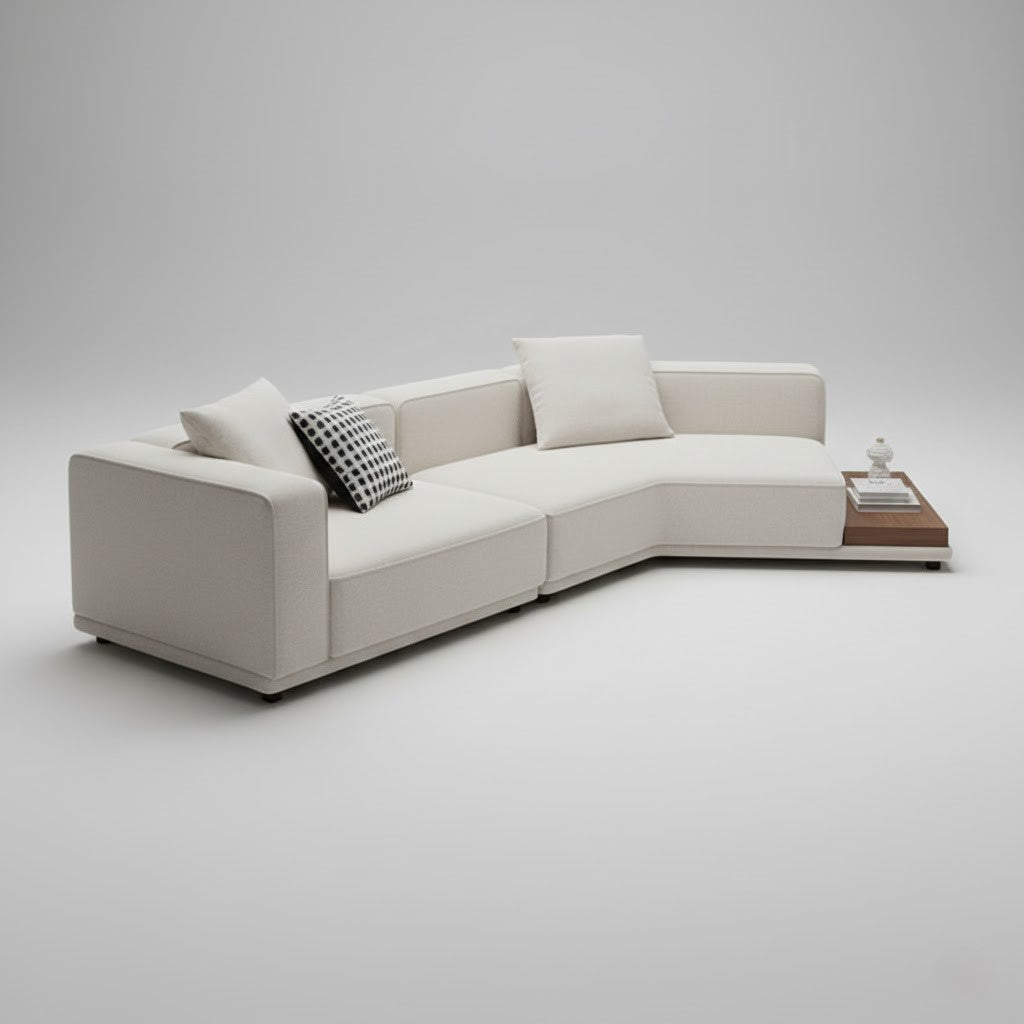 L-Shape Sofa For Home Furniture Premium Fabric Sofa with Comfortable Design