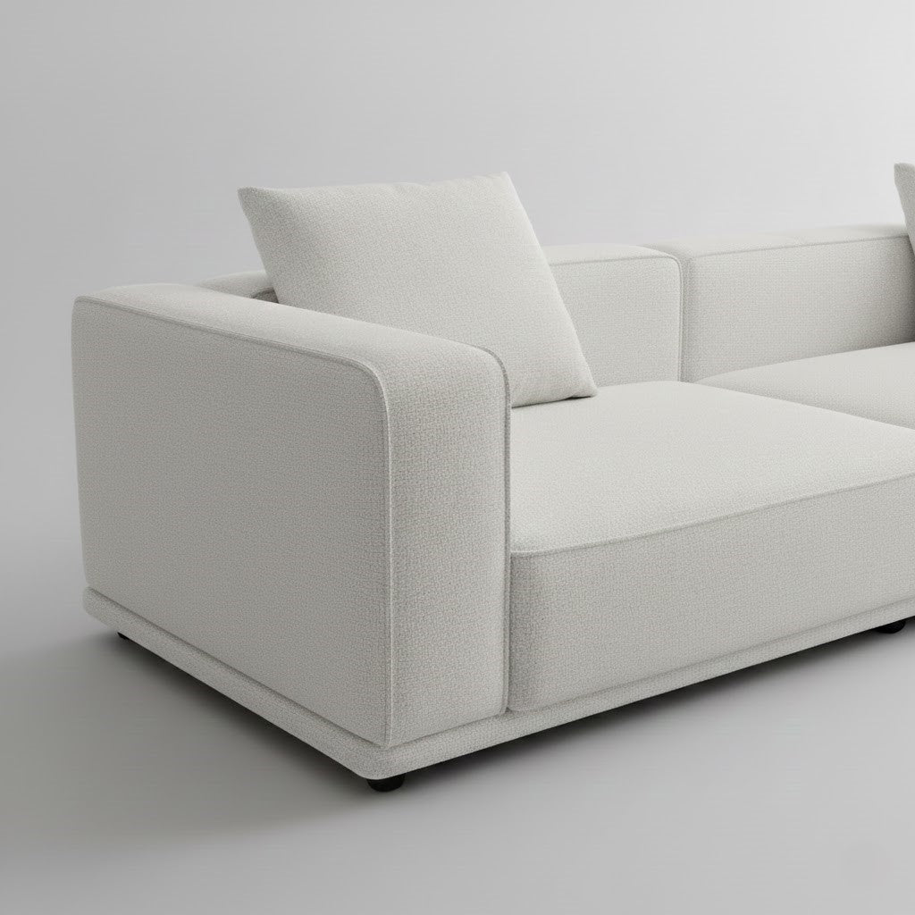 L-Shape Sofa For Home Furniture Premium Fabric Sofa with Comfortable Design