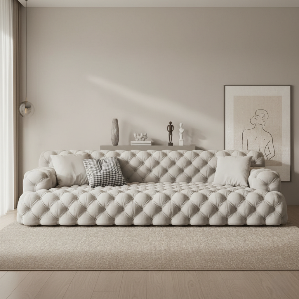 ঘরের আসবাবপত্রের জন্য ৩ আসন বিশিষ্ট সোফা, স্যুয়েড, সেরা মানের কাপড় এবং সেরা মানের কাঠ এবং লিভিং হলের জন্য আরামদায়ক এবং প্রিমিয়াম