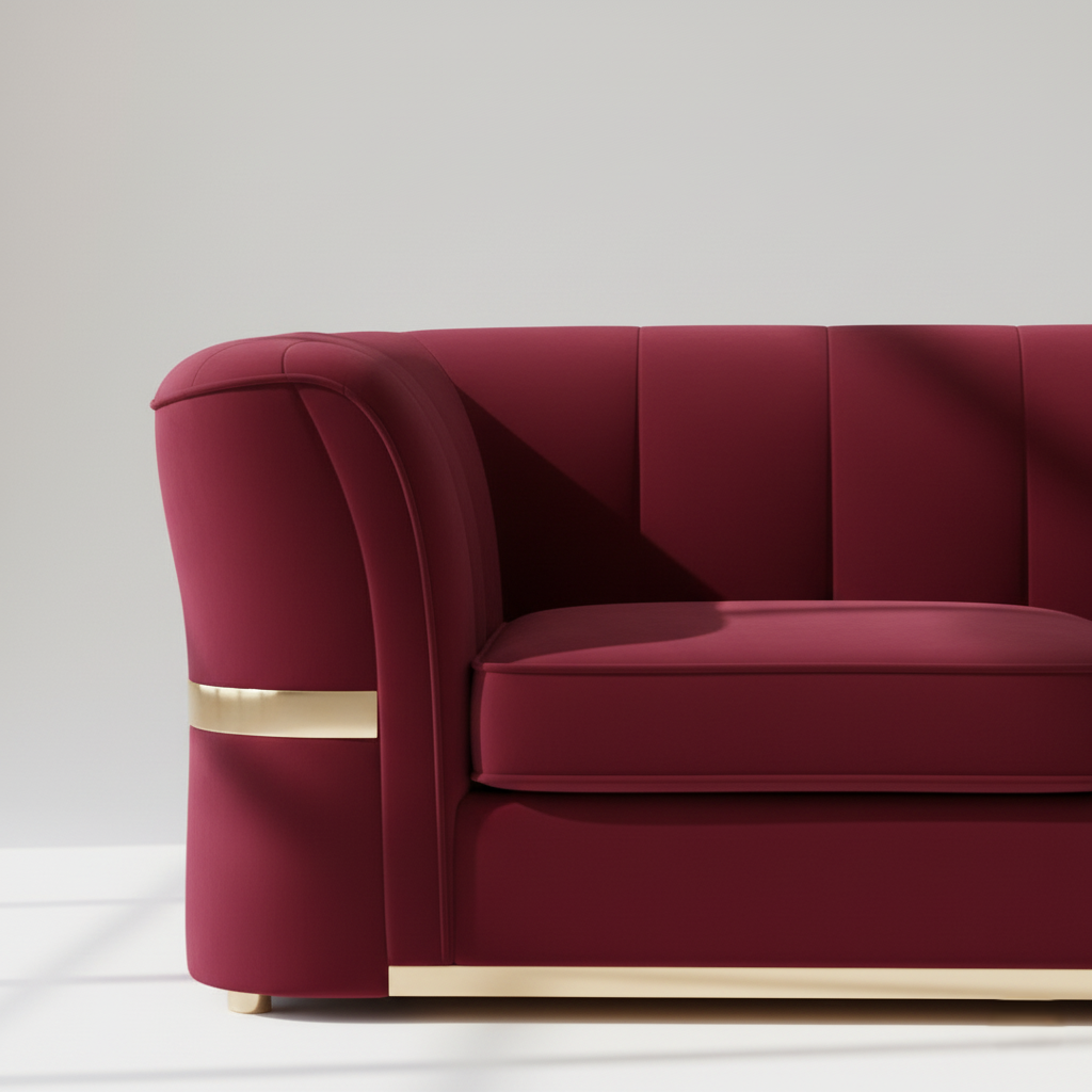 3-Seater Sofa for Home Crafted with Luxurious Velvet Fabric and a Durable Hardwood Frame, Offering Superior Comfort and Contemporary Style