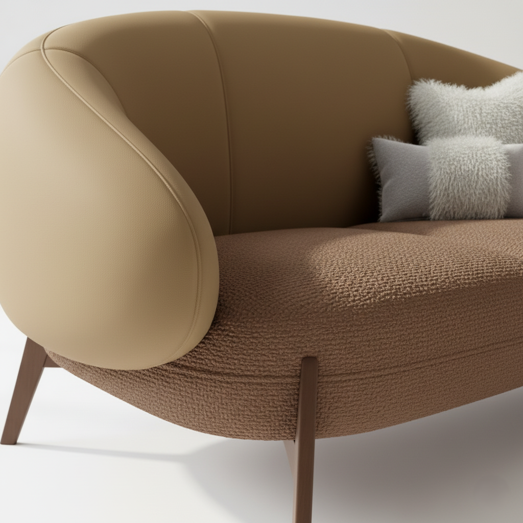 2-Seater Sofa for Home | Suede Fabric Upholstery | Marandi Wood Frame | Luxury & Comfort for Living Room