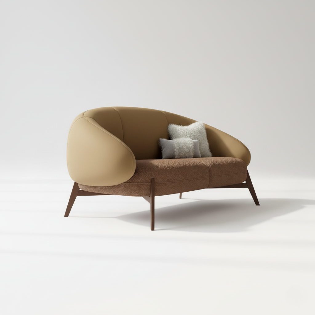 2-Seater Sofa for Home | Suede Fabric Upholstery | Marandi Wood Frame | Luxury & Comfort for Living Room