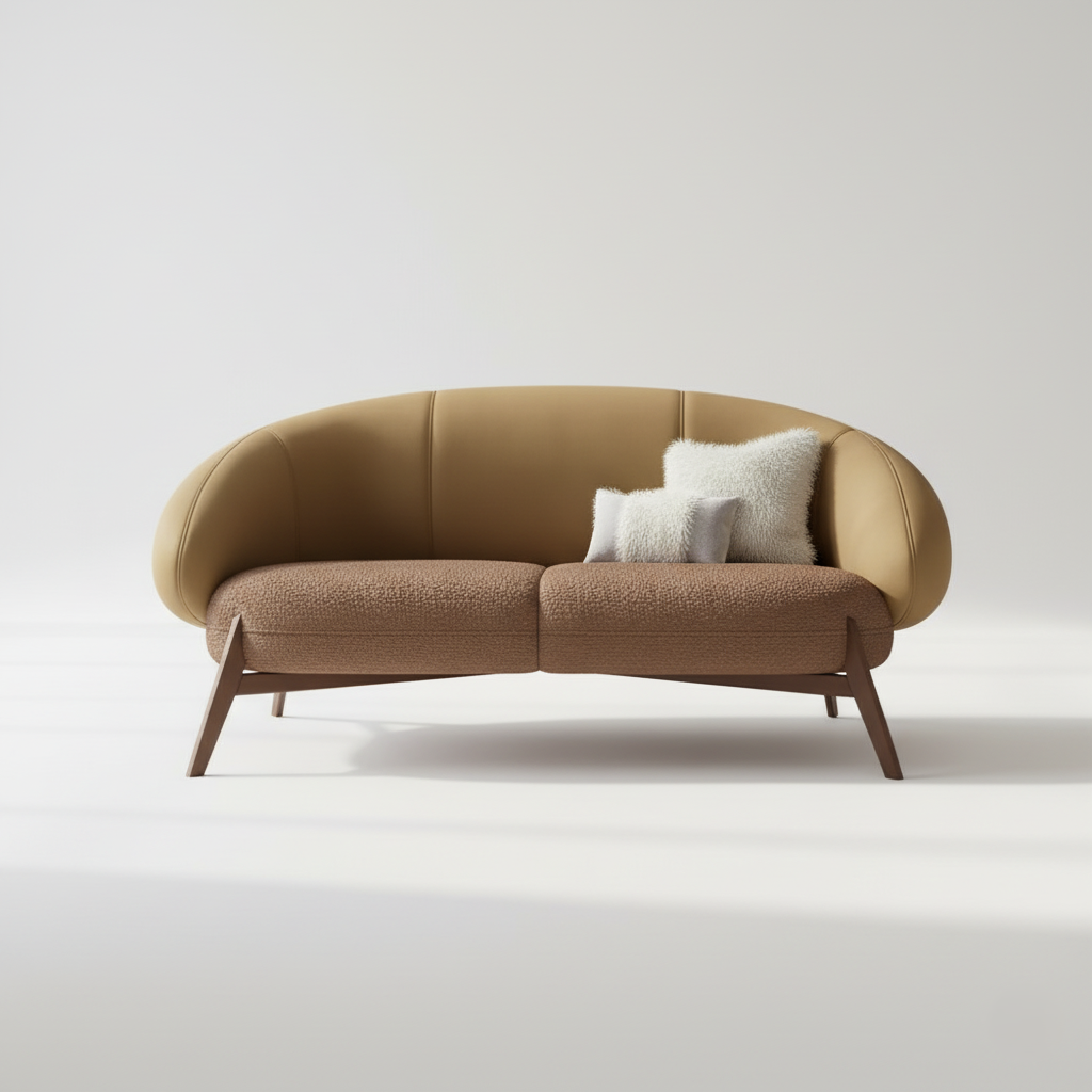 2-Seater Sofa for Home | Suede Fabric Upholstery | Marandi Wood Frame | Luxury & Comfort for Living Room